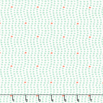 All That Wander - Mosaic Ivory Turquoise Yardage