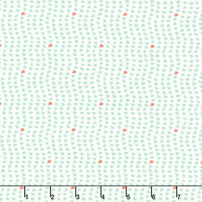 All That Wander - Mosaic Ivory Turquoise Yardage