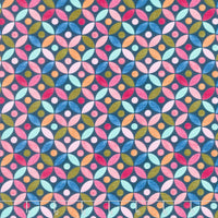 Poppies and Plumes - Circles Oxford Yardage Primary Image