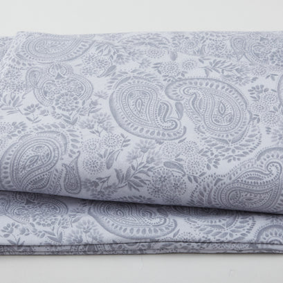 Tranquil Flannel - Large Paisley Gray 108" Wide 3 Yard Cut