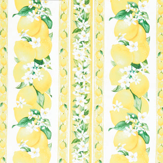 Lemon Bouquet - 11" Stripes Lemon Digitally Printed Yardage
