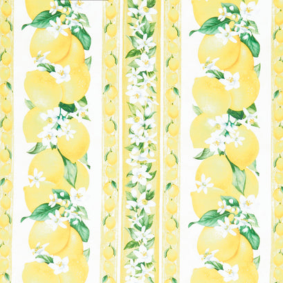 Lemon Bouquet - 11" Stripes Lemon Digitally Printed Yardage