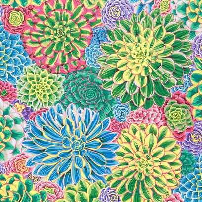 Kaffe Fassett Collective - August 2022 House Leeks Natural Yardage