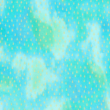 Chromaticity - Raindrops Mint Yardage Primary Image