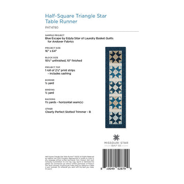 Half-Square Triangle Star Table Runner Pattern by Missouri Star Alternative View #1
