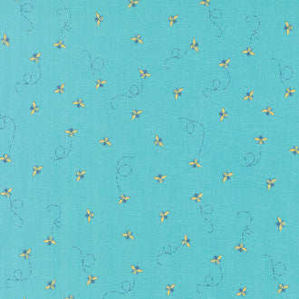 Daisy Fields - Bees Scuba Metallic Yardage