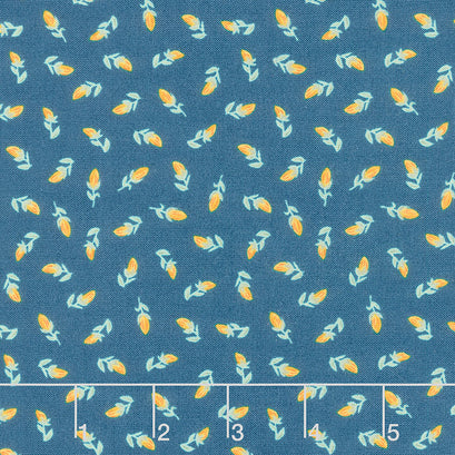 Farm Fresh - Flower Buds Navy Yardage