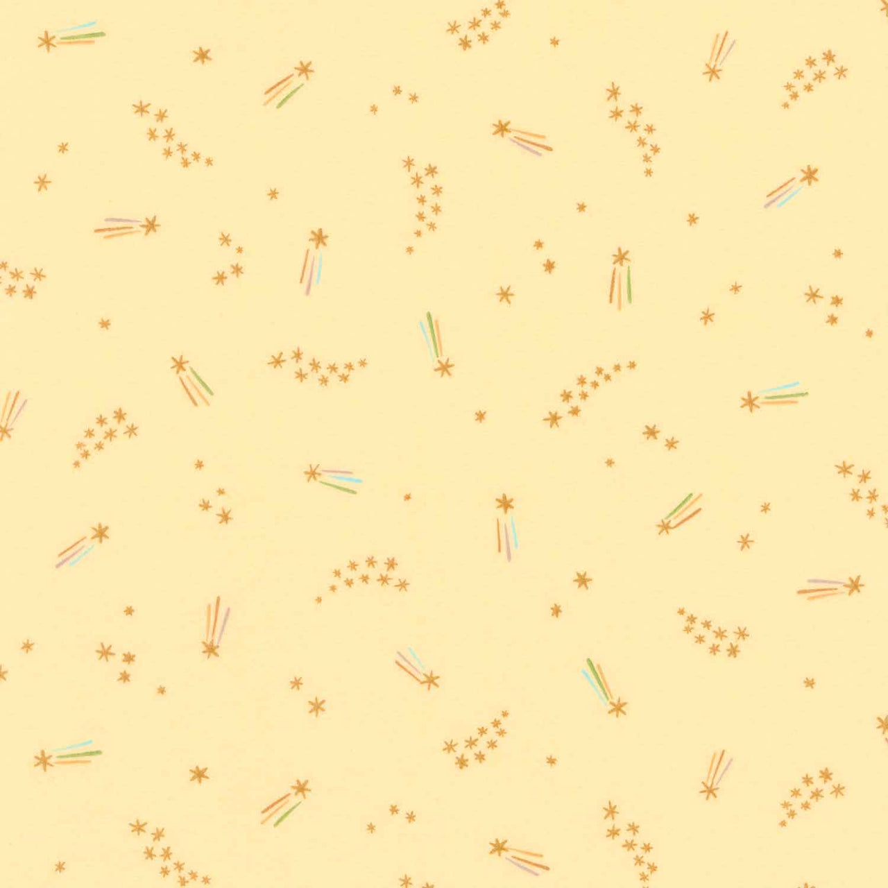 Cozy Cotton Flannels - Over the Moon Full Collection Shooting Stars Buttercup Yardage Primary Image