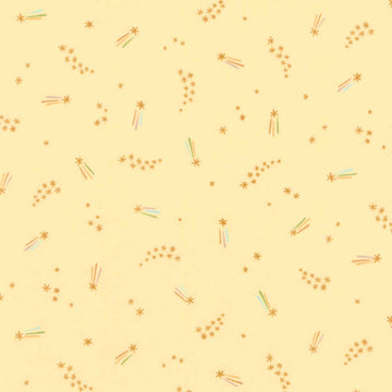 Cozy Cotton Flannels - Over the Moon Full Collection Shooting Stars Buttercup Yardage Primary Image