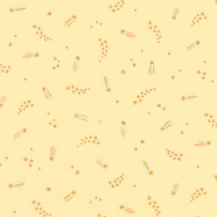 Cozy Cotton Flannels - Over the Moon Full Collection Shooting Stars Buttercup Yardage Primary Image