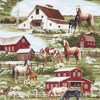 Cottonwood Stables - Horse Scenic Sage Yardage