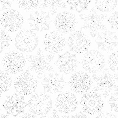 White as Snow - Snowflakes White Yardage