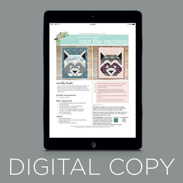 Digital Download - Rain the Raccoon Quilt Pattern Primary Image