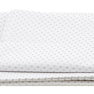Swiss Dot White Sparkle Silver Metallic 2 Yard Cut
