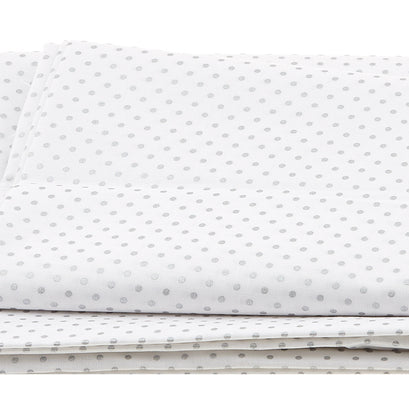 Swiss Dot White Sparkle Silver Metallic 2 Yard Cut