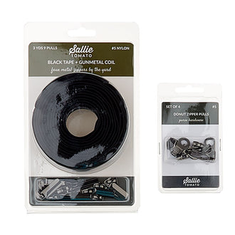 Sallie Tomato #5 Nylon Zipper Tape and Donut Pulls