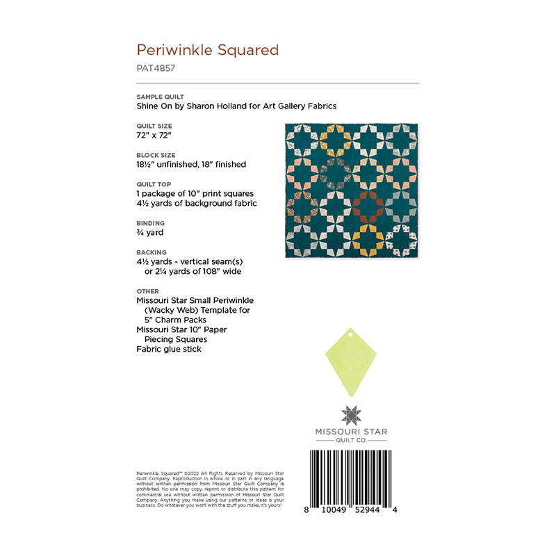 Periwinkle Squared Quilt Pattern by Missouri Star Alternative View #1