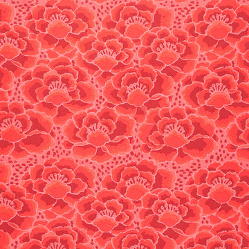 Kaffe Fassett Collective - February 2023 - Darker ColorwayTonal Floral Red Yardage Primary Image