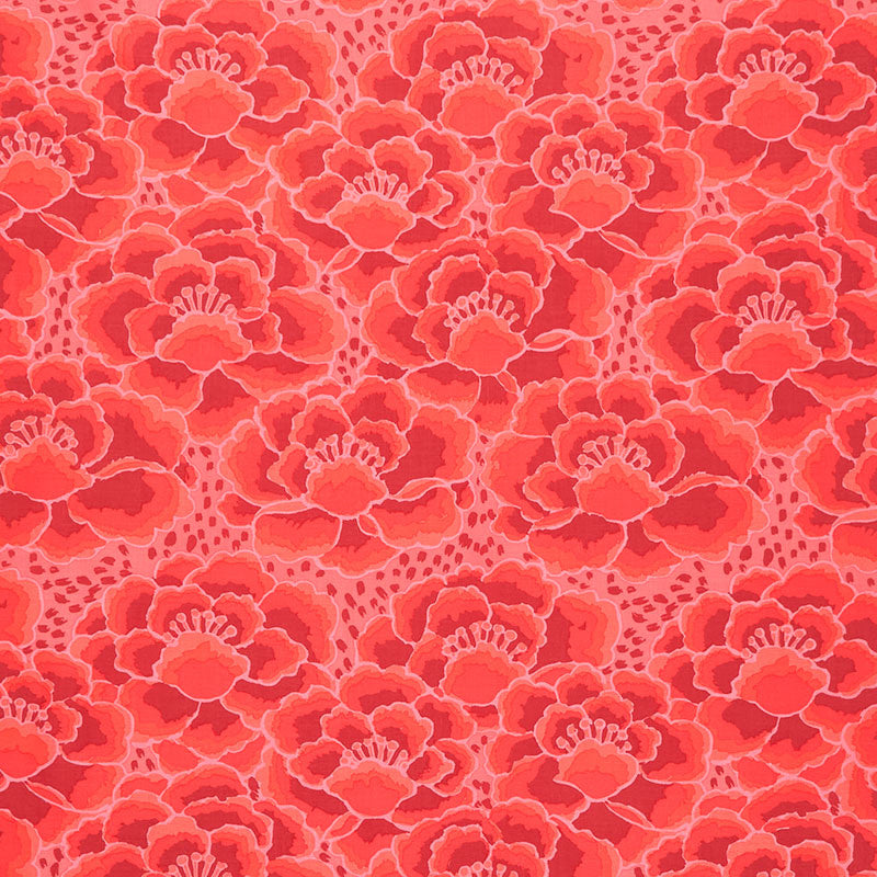 Kaffe Fassett Collective - February 2023 - Darker ColorwayTonal Floral Red Yardage Primary Image