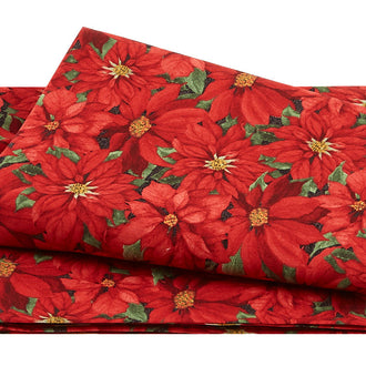 Season of Heart - Poinsettias Black 2 Yard Cut