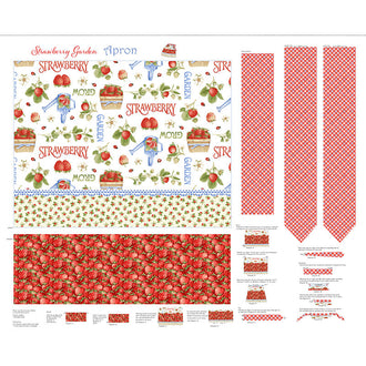 Strawberry Garden - Strawberry Apron Multi Panel