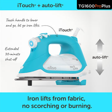 Oliso® TG1600Pro+ Smart Iron® - Turquoise Alternative View #1