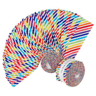 Be Colorful - Bias Stripe Metallic 2 1/2" Strips