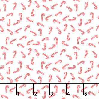Holly Jolly - Candy Cane Snow Berry Yardage