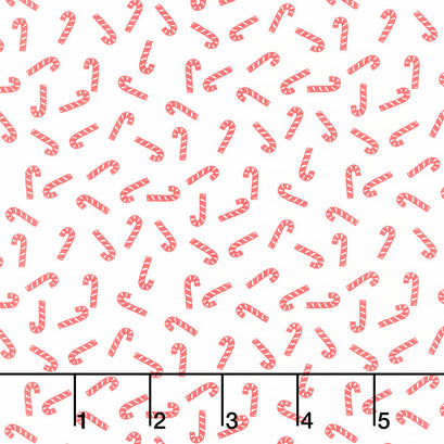 Holly Jolly - Candy Cane Snow Berry Yardage