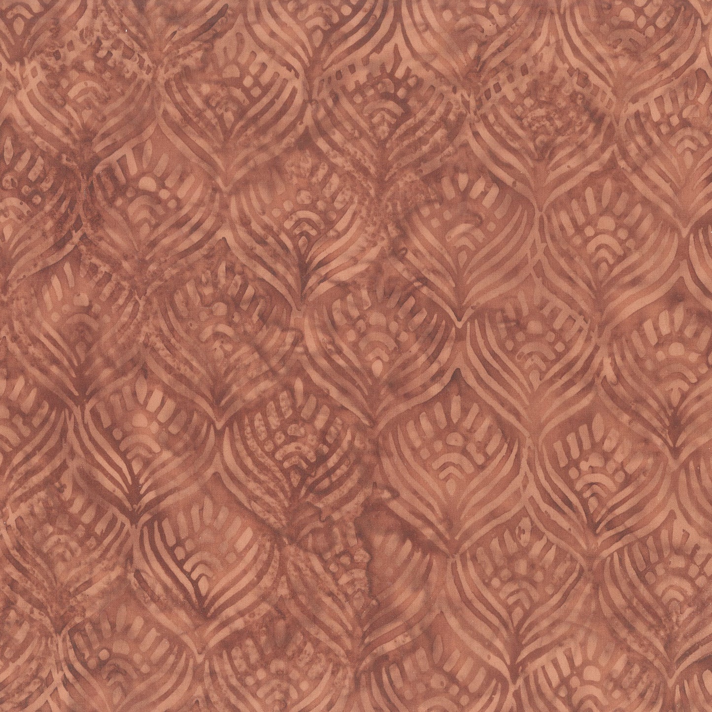 Morris Tiles Batiks - Feather Red Brick Yardage Primary Image
