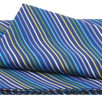 Farm Friends - Stripe Blue 2 Yard Cut