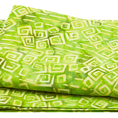 Geometric Squares Citrus Green 2 Yard Cut