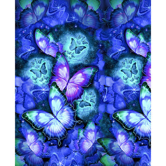Cosmic Butterfly - Sparkling Butterflies Midnight Panel