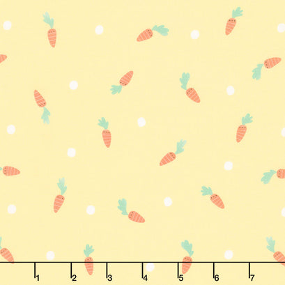 Easter Egg Hunt - Carrots Yellow Yardage