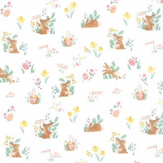 Easter Egg Hunt - Easter Main White Yardage