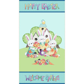Easter Fun - Happy Easter Aqua Panel