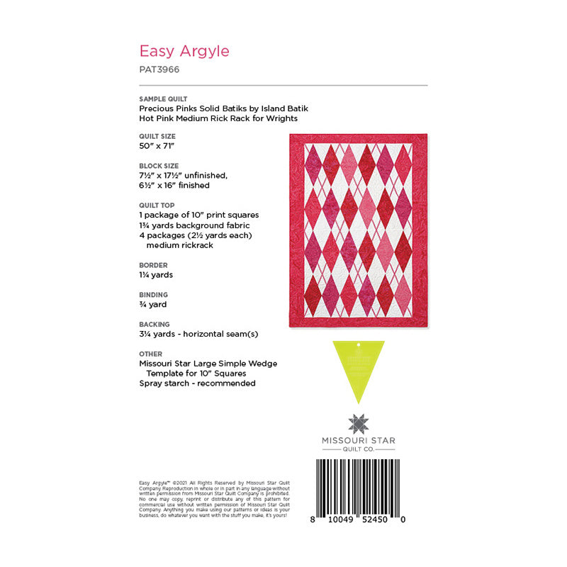 Easy Argyle Quilt Pattern by Missouri Star Alternative View #1