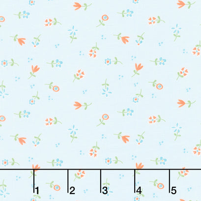 Spring's in Town - Flower Toss Powder Yardage