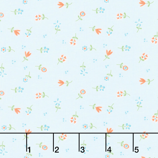 Spring's in Town - Flower Toss Powder Yardage Primary Image