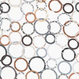 Patchwork Rings Natural - 108" Wide Backing