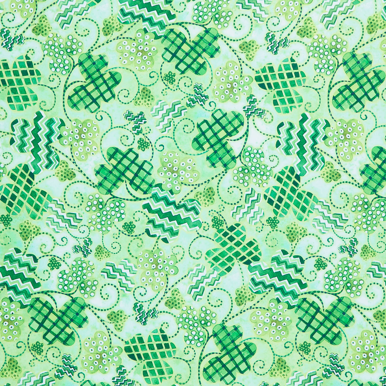 Lucky Day - Shamrocks Clover Yardage Primary Image