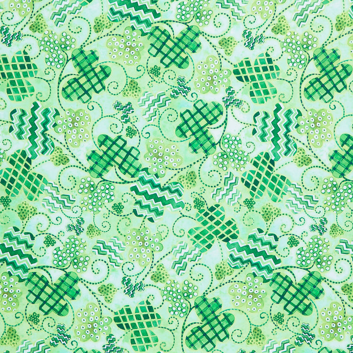 Lucky Day - Shamrocks Clover Yardage Primary Image