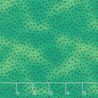 Earth Song - Spirals Dark Green Yardage