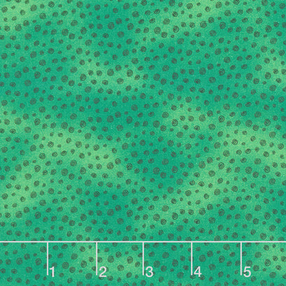 Earth Song - Spirals Dark Green Yardage