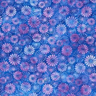 Artisan Batiks - Tranquil Gardens Chrysanthemums Wisteria Yardage