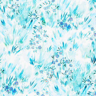 Eufloria - Fields Of Green Cornflower Yardage