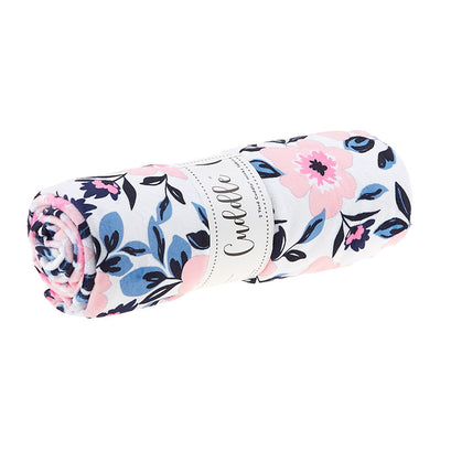 Cuddle® Digital Print - Summer Floral Navy 2 Yard Cut