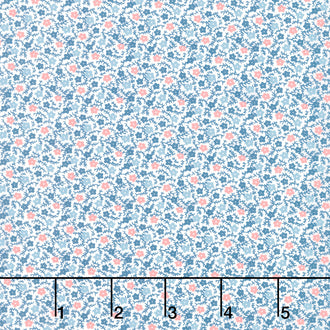 Franny’s Flowers - Micro Floral Dark Blue Yardage