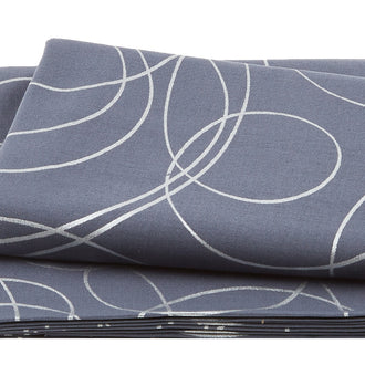 Silverstone: Neutral Dawn - Steel Swirls Metallic 2 Yard Cut