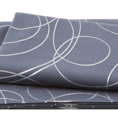 Silverstone: Neutral Dawn - Steel Swirls Metallic 2 Yard Cut